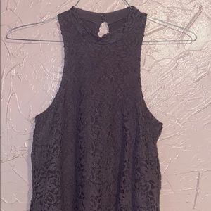 Purple lace tank top